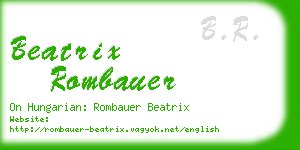 beatrix rombauer business card